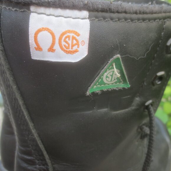 STC CSA Black Steel Toed Safety Toe Leather Work Boots - Size 7 3E Men's. - Picture 7 of 16